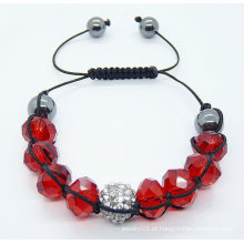 Red Glass Bead qualidade superior significa trançado corda atacado colombiano handmade pulseiras